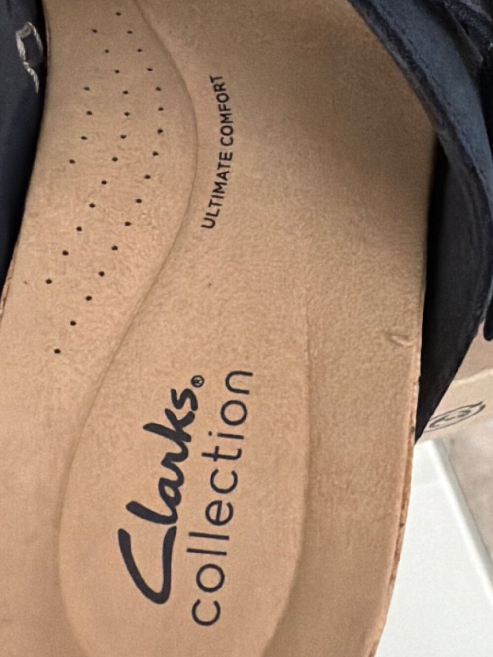 Clarks Raleigh Park Navy Nubuck Leather Women's Sandals Size 8M - Picture 10 of 10